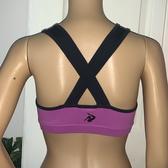 Vintage 90's zippered sports bra athletic bra top S - Picture 2 of 12